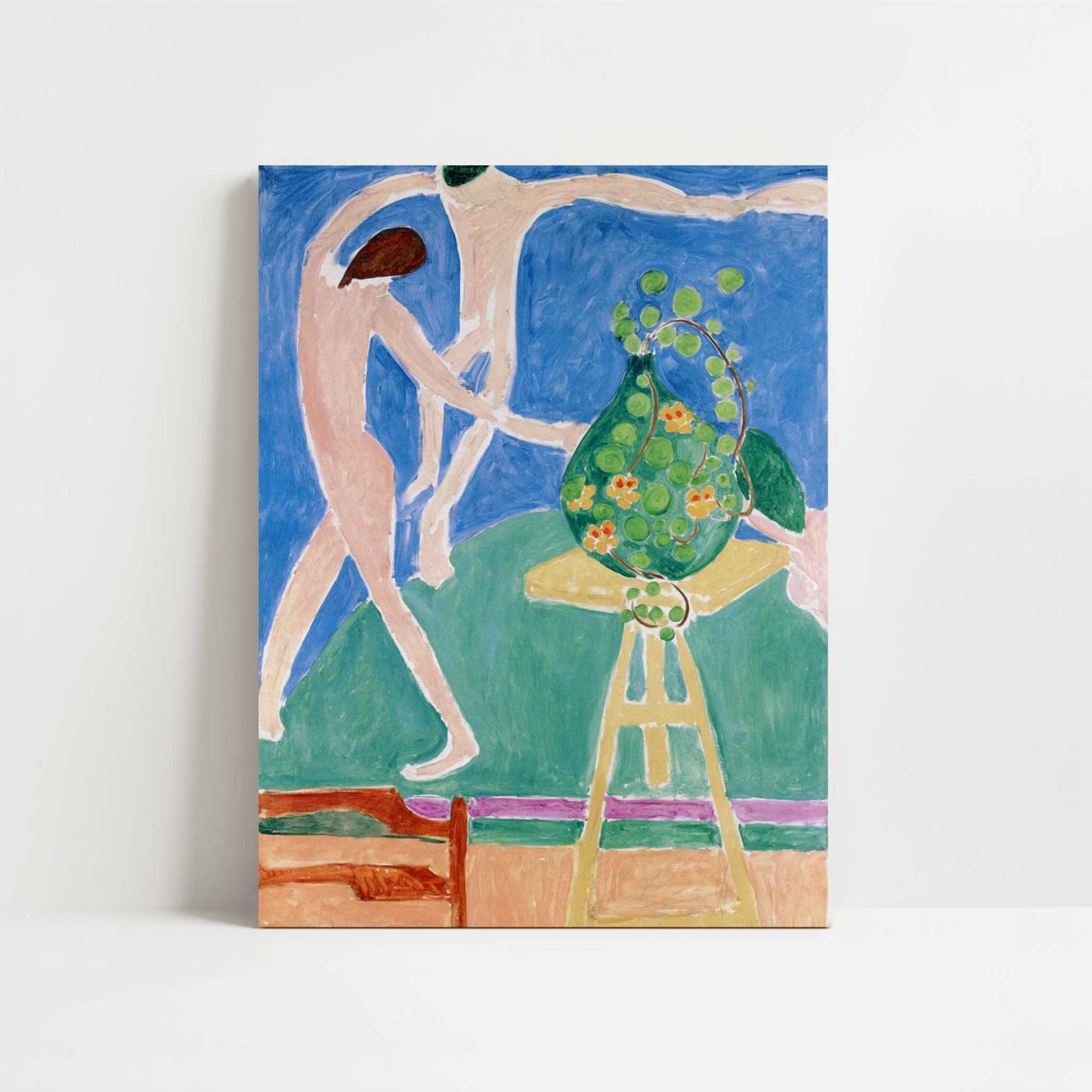 Nasturtiums with the Painting 'Dance' (1912) by Henri Matisse – Art Print - Unframed art print