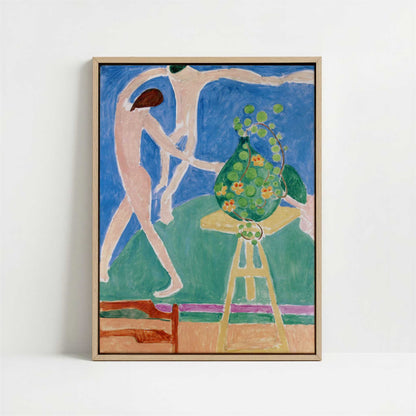 Framed Canvas - Framed canvas in oak color frame