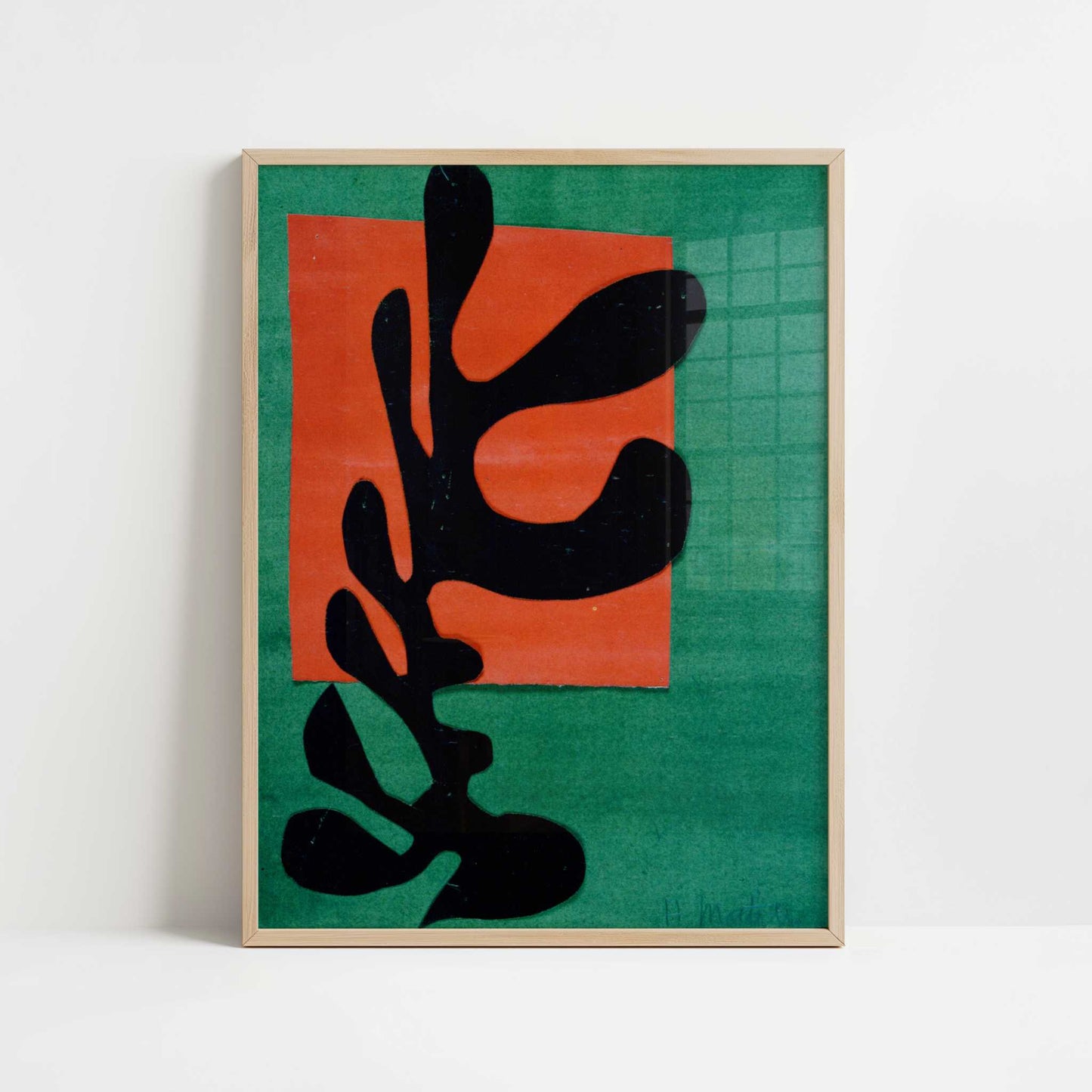 Negro Boxer (1947) by Henri Matisse – Art Print - Art print in oak frame
