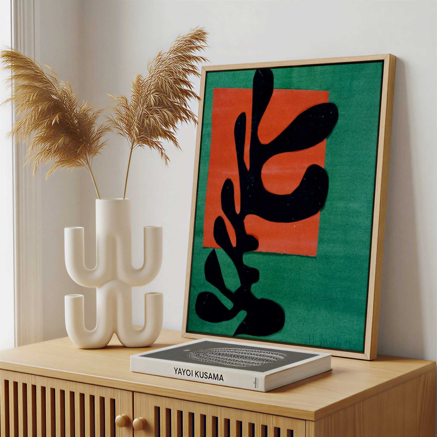 Framed Canvas - Framed canvas in a stylish interior setting