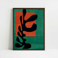 Framed Canvas - Framed canvas in dark wood color frame