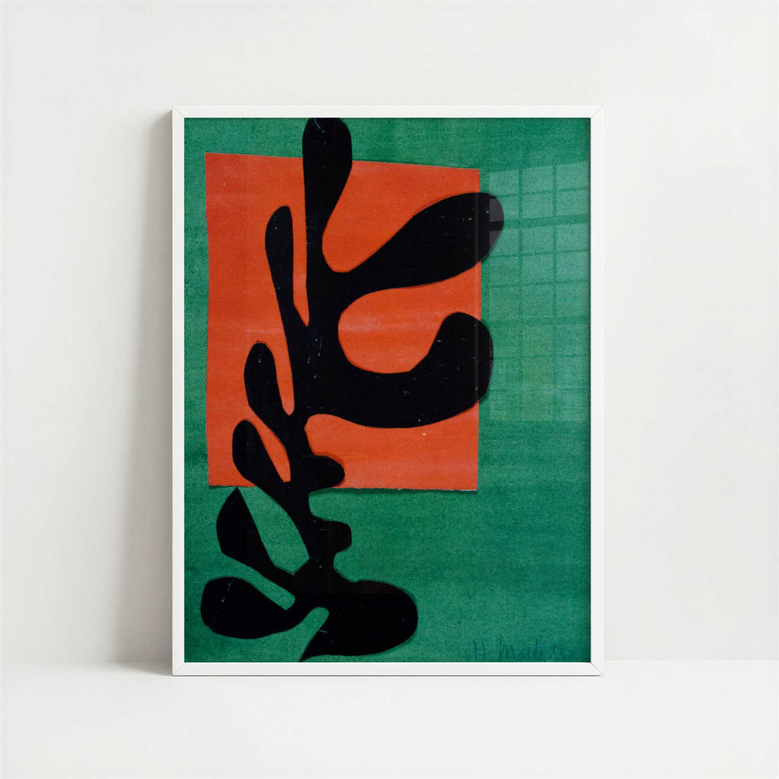 Negro Boxer (1947) by Henri Matisse – Art Print - Art print in white frame