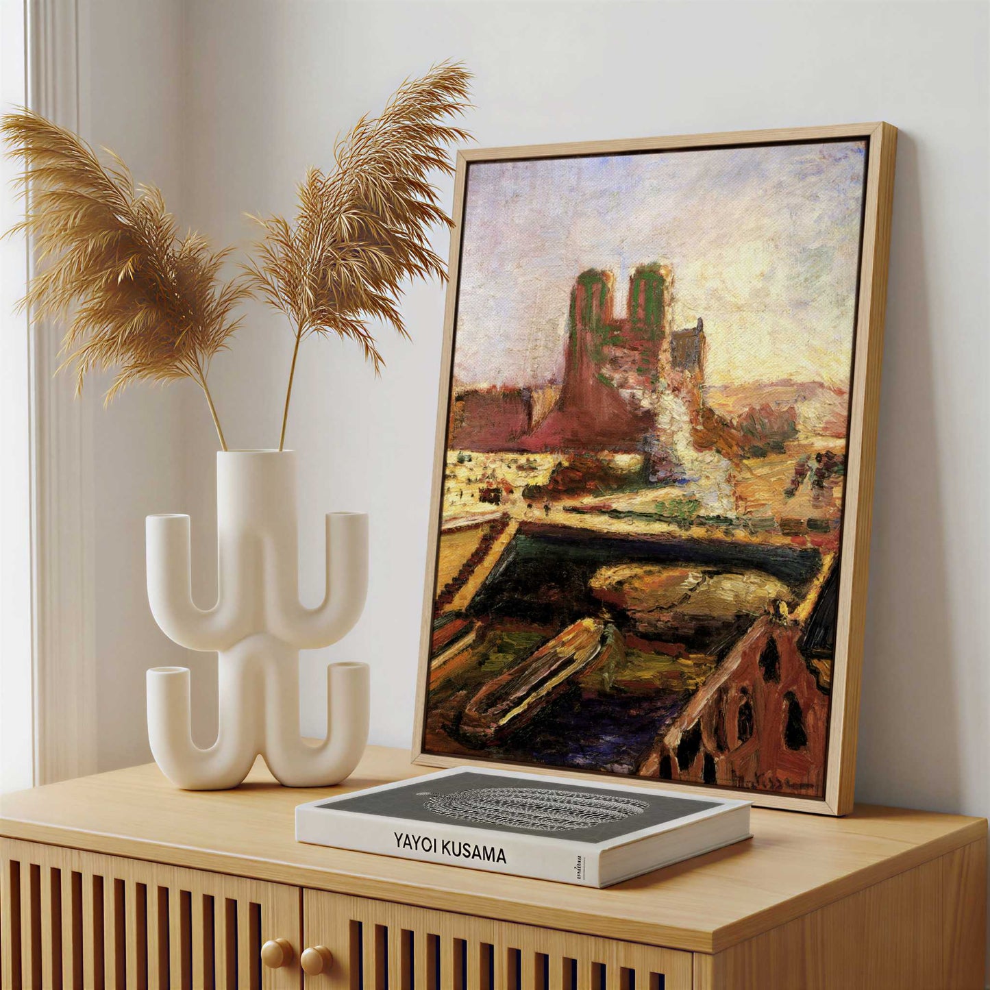 Framed Canvas - Framed canvas in a stylish interior setting