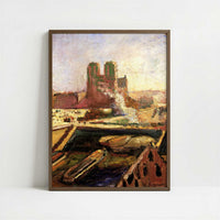 Notre Dame (1900) by Henri Matisse – Art Print - Art print in dark wood frame