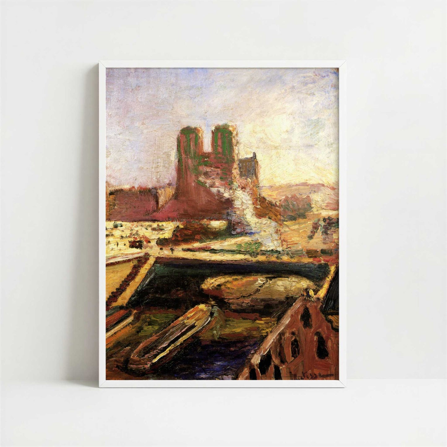 Notre Dame (1900) by Henri Matisse – Art Print - Art print in white frame
