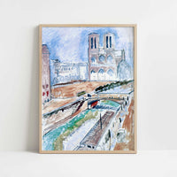 Notre Dame (1914) by Henri Matisse – Art Print - Art print in oak frame