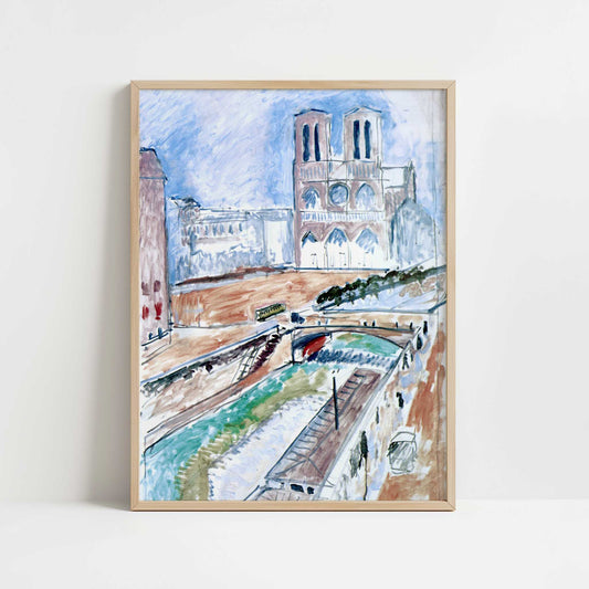 Notre Dame (1914) by Henri Matisse – Art Print - Art print in oak frame