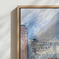 Framed Canvas - Close-up detail and texture of the framed canvas