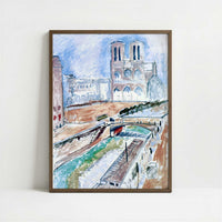 Notre Dame (1914) by Henri Matisse – Art Print - Art print in dark wood frame