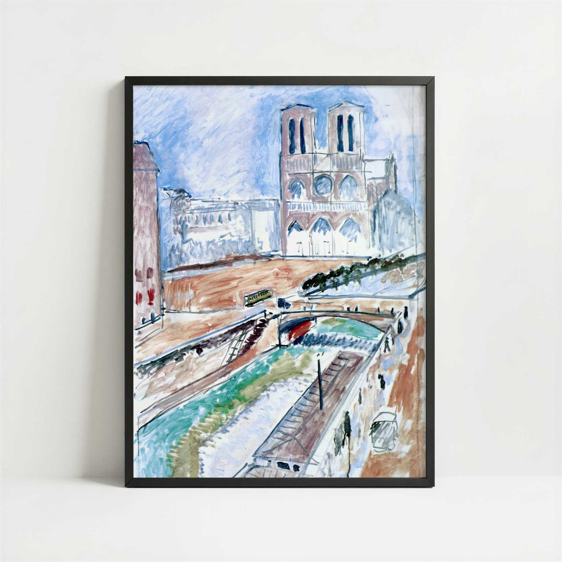 Notre Dame (1914) by Henri Matisse – Art Print - Art print in black frame
