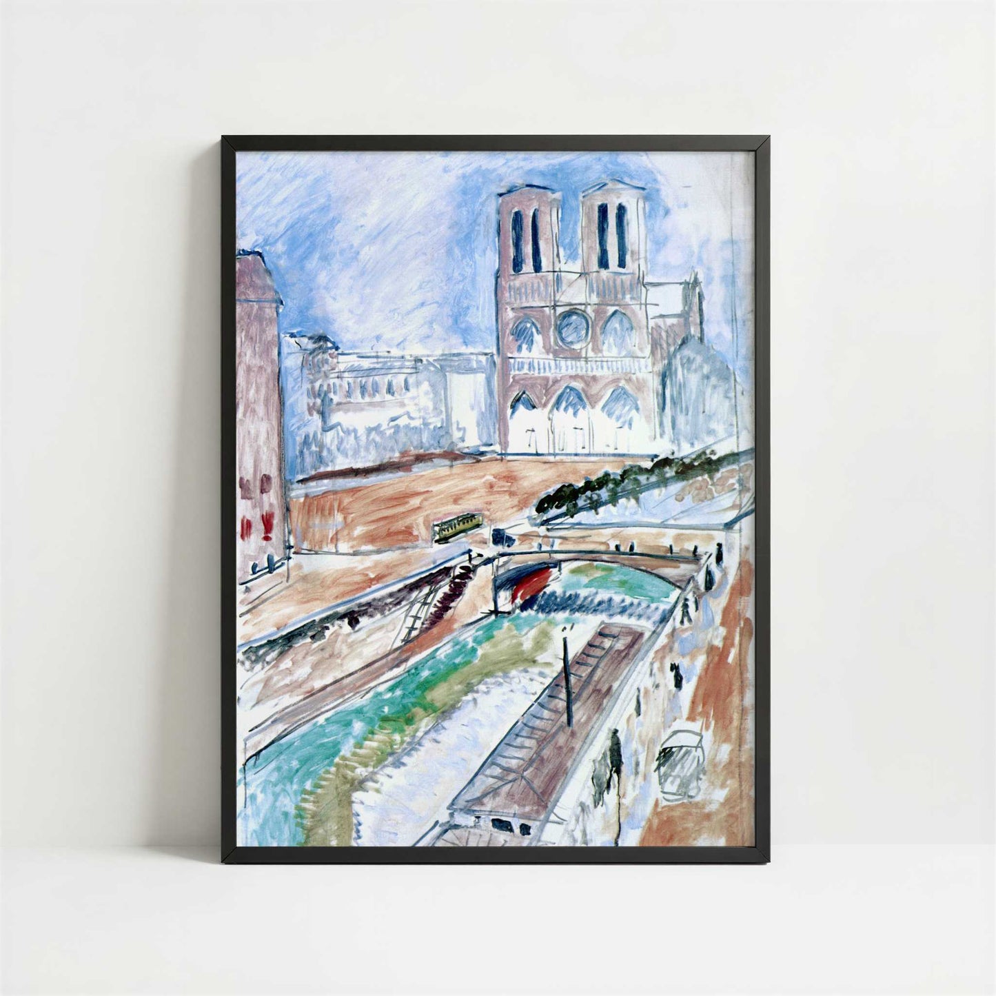 Notre Dame (1914) by Henri Matisse – Art Print - Art print in black frame