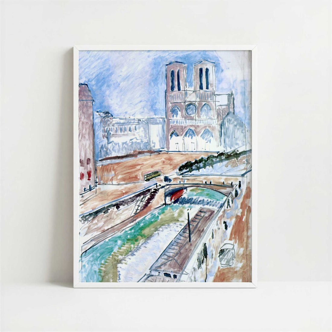 Notre Dame (1914) by Henri Matisse – Art Print - Art print in white frame
