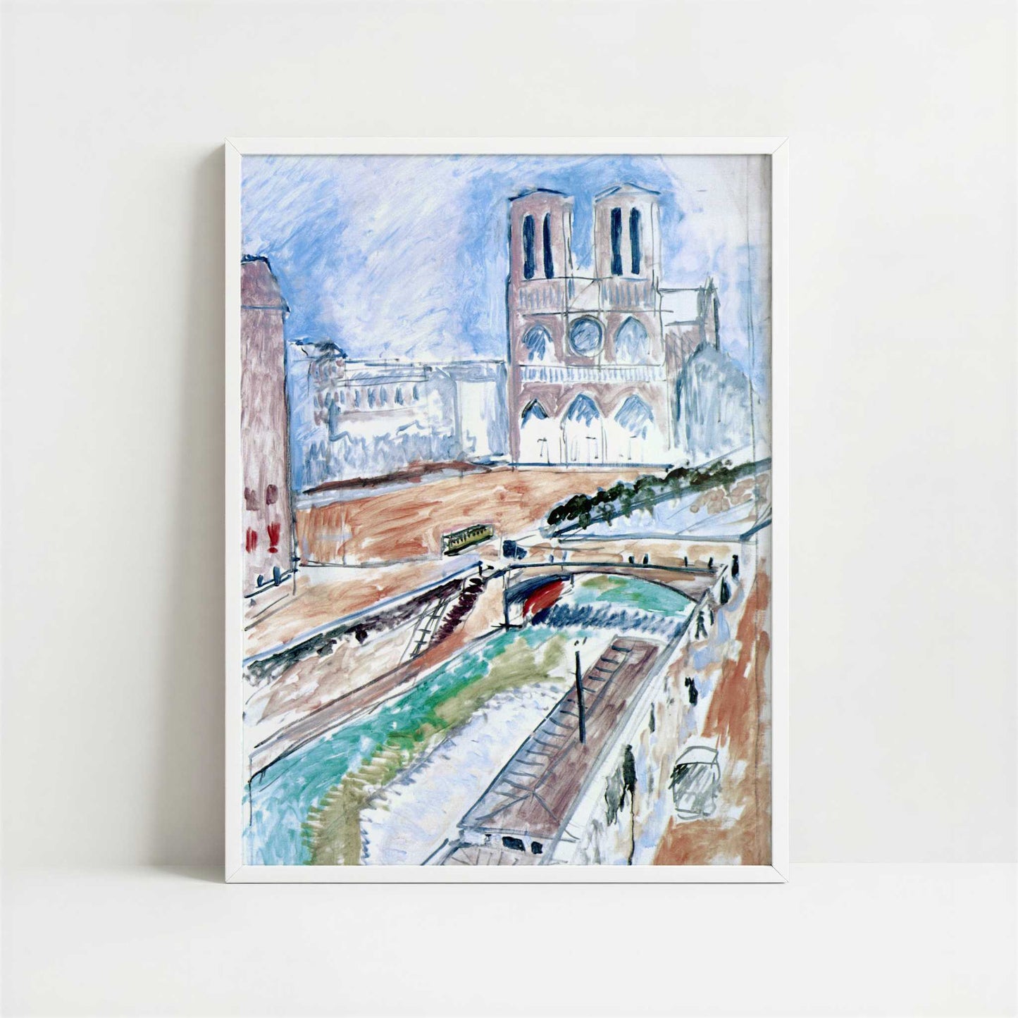 Notre Dame (1914) by Henri Matisse – Art Print - Art print in white frame