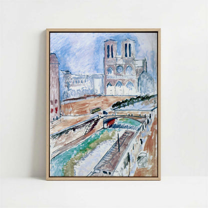 Framed Canvas - Framed canvas in oak color frame