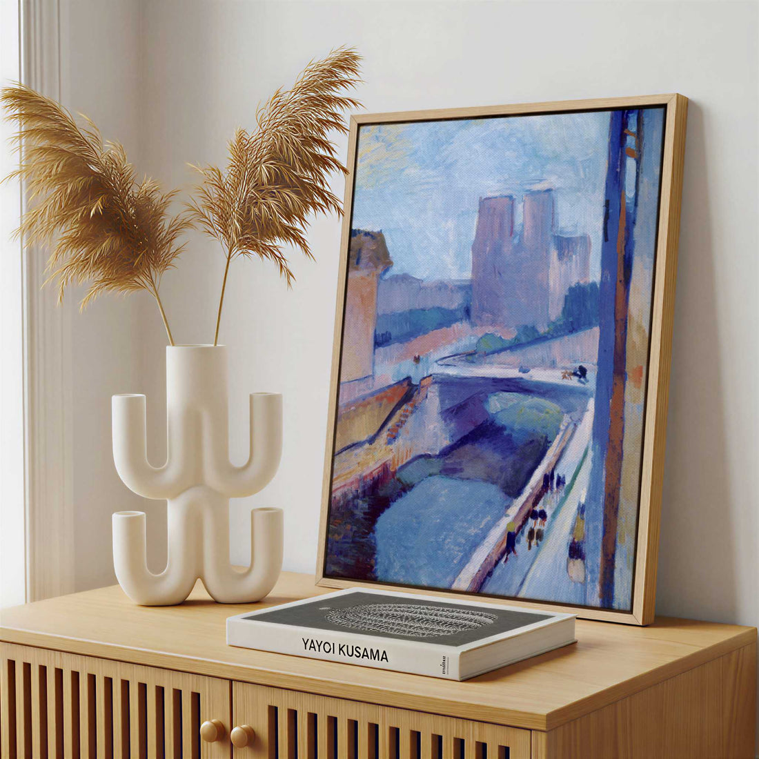 Framed Canvas - Framed canvas in a stylish interior setting