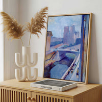 Framed Canvas - Framed canvas in a stylish interior setting