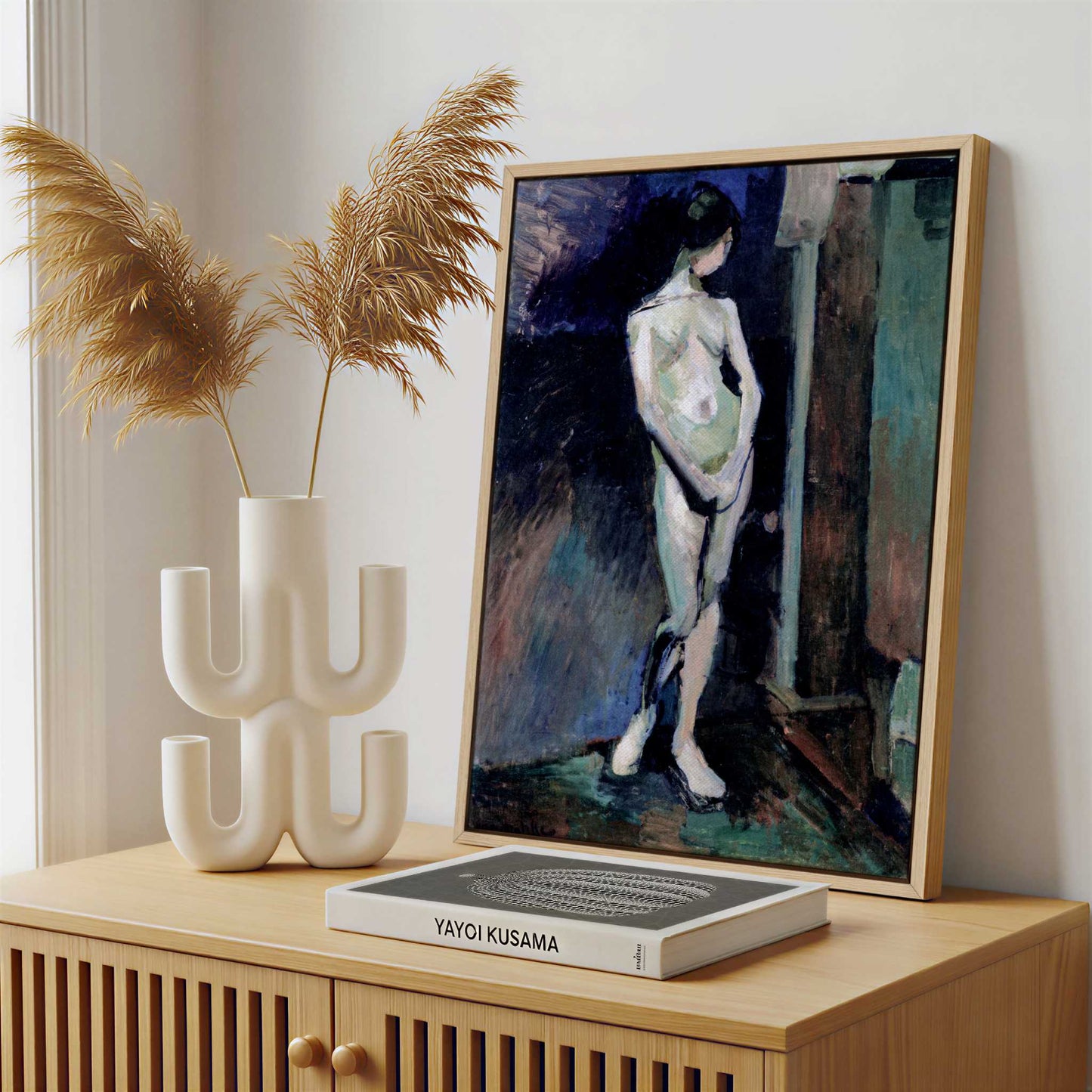 Framed Canvas - Framed canvas in a stylish interior setting