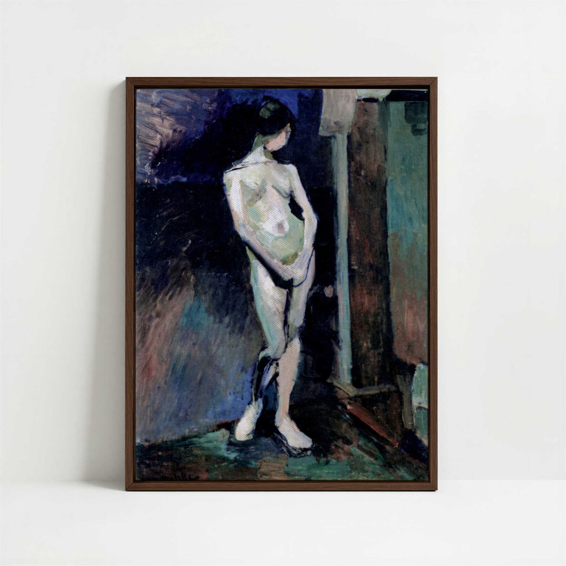 Framed Canvas - Framed canvas in dark wood color frame