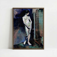 Nude Study in Blue (1899-1900) by Henri Matisse – Art Print - Art print in dark wood frame