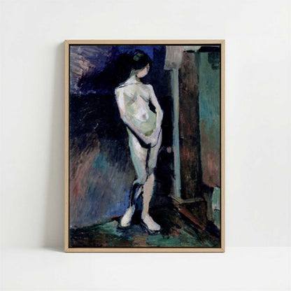 Framed Canvas - Framed canvas in oak color frame