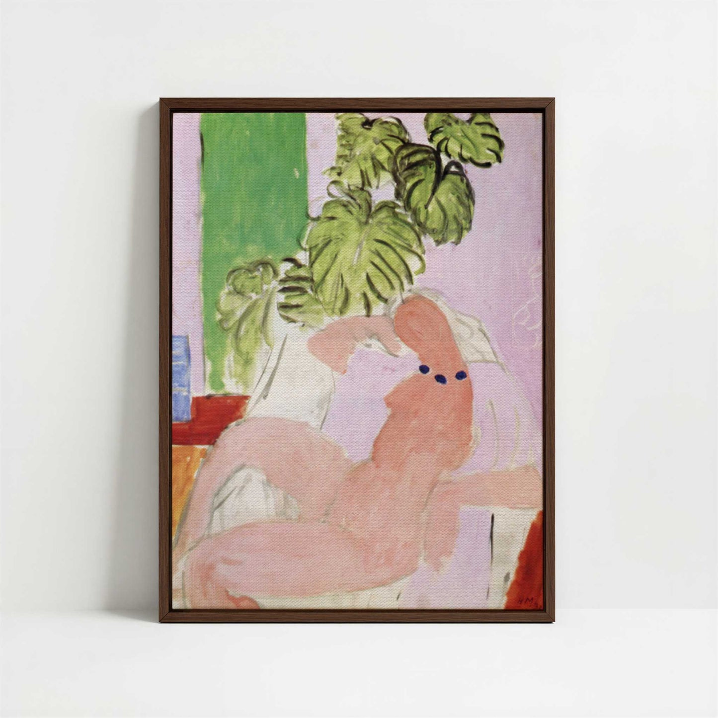 Framed Canvas - Framed canvas in dark wood color frame