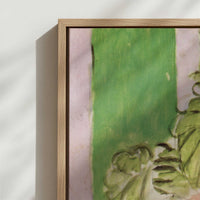 Framed Canvas - Close-up detail and texture of the framed canvas