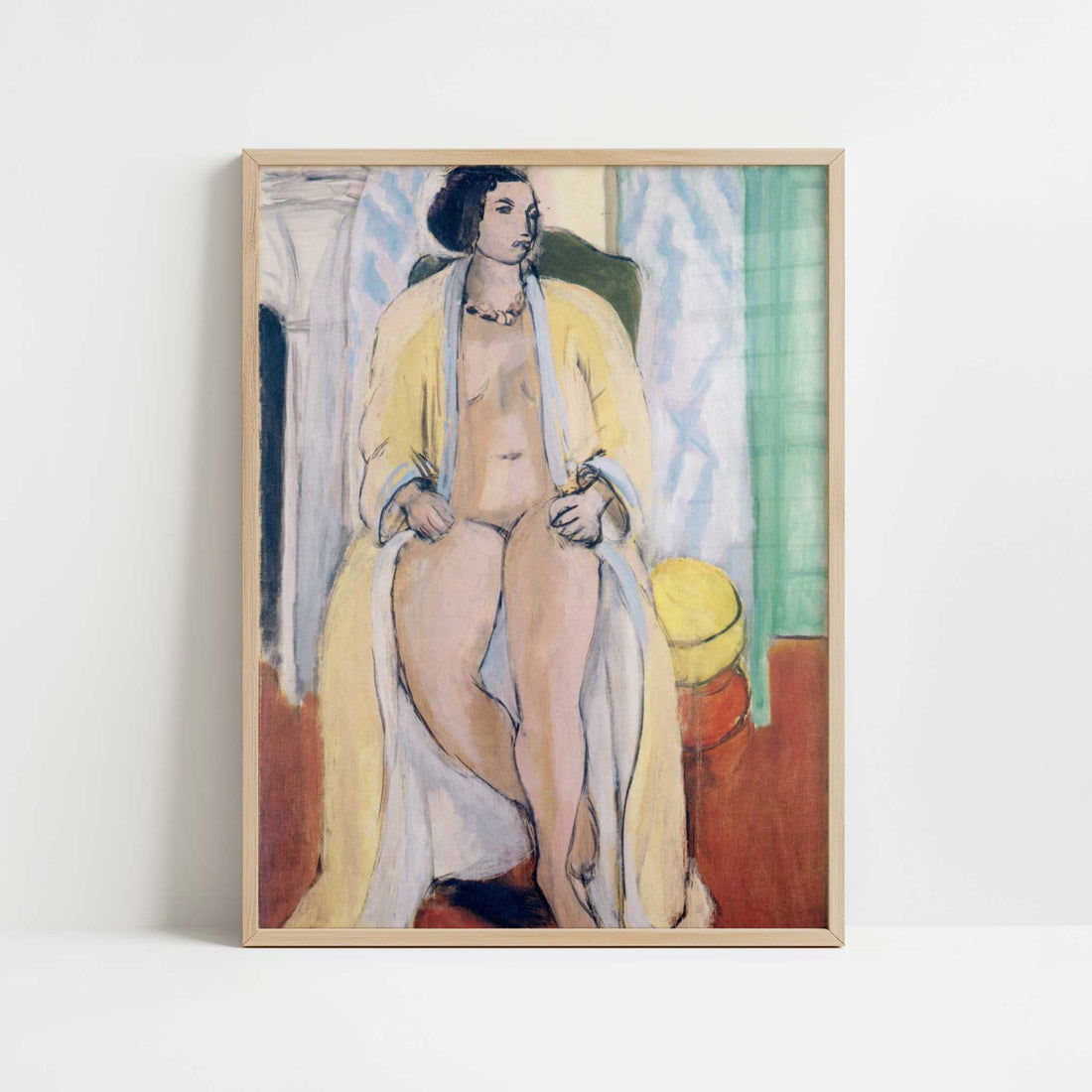 Nude in a Robe (1933–4) by Henri Matisse – Art Print - Art print in oak frame