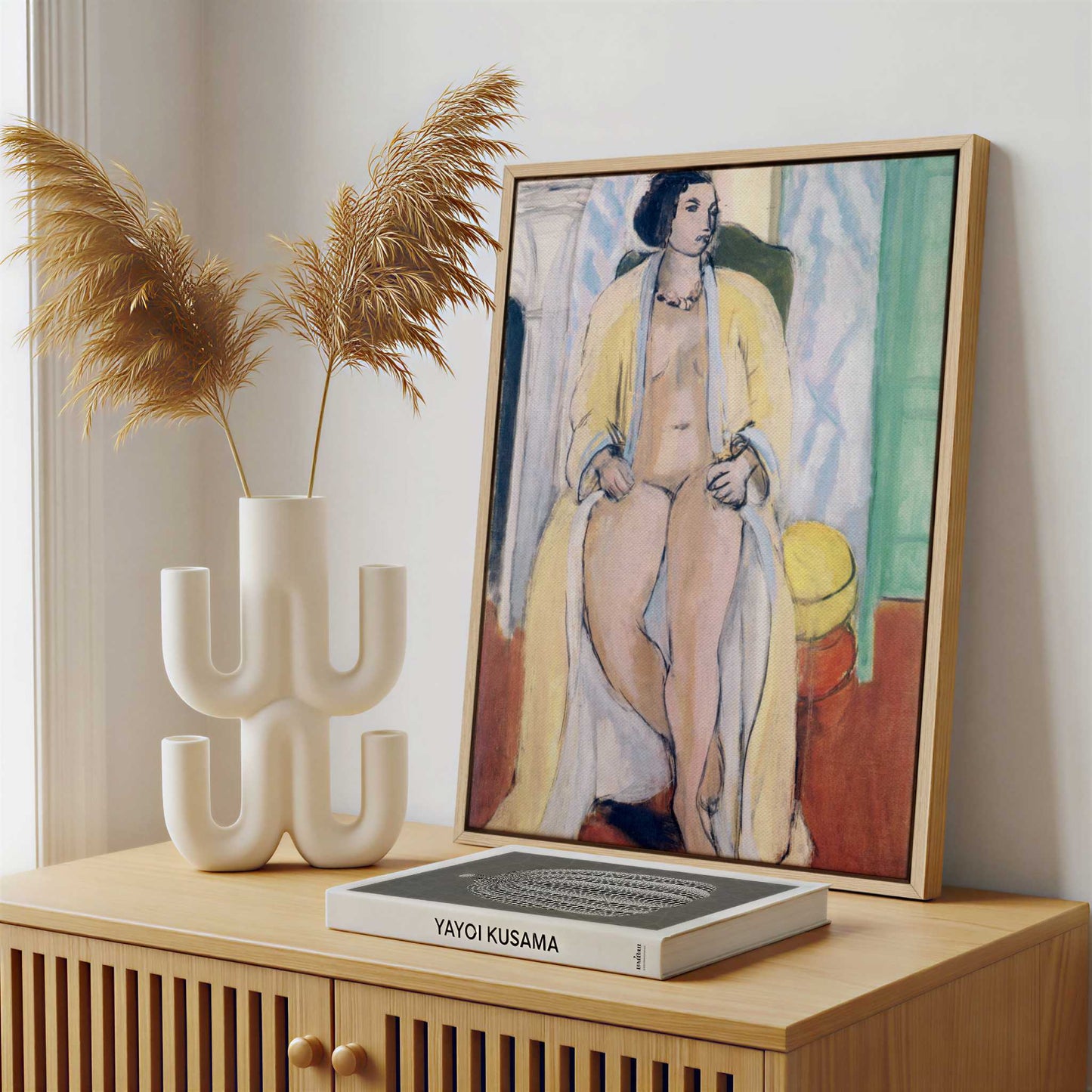 Framed Canvas - Framed canvas in a stylish interior setting