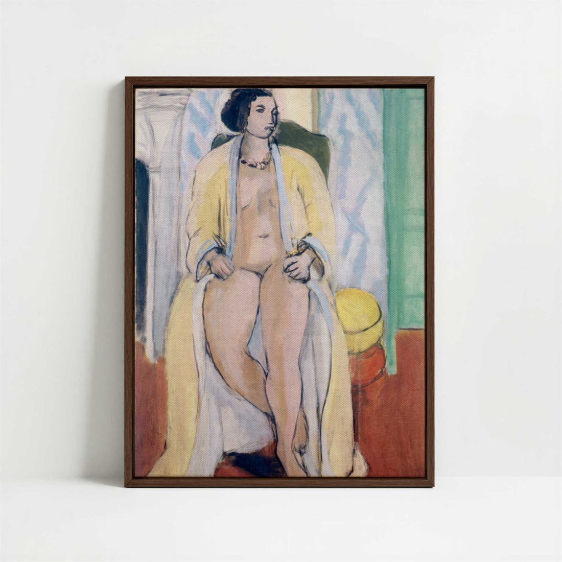 Framed Canvas - Framed canvas in dark wood color frame