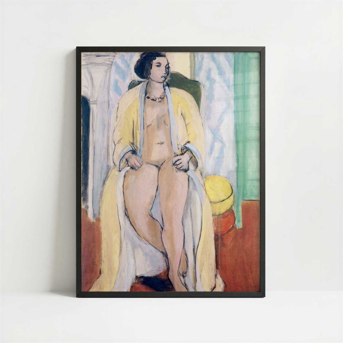 Nude in a Robe (1933–4) by Henri Matisse – Art Print - Art print in black frame