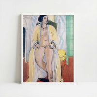 Nude in a Robe (1933–4) by Henri Matisse – Art Print - Art print in white frame