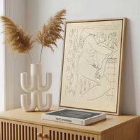 Framed Canvas - Framed canvas in a stylish interior setting