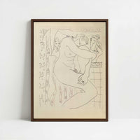 Framed Canvas - Framed canvas in dark wood color frame