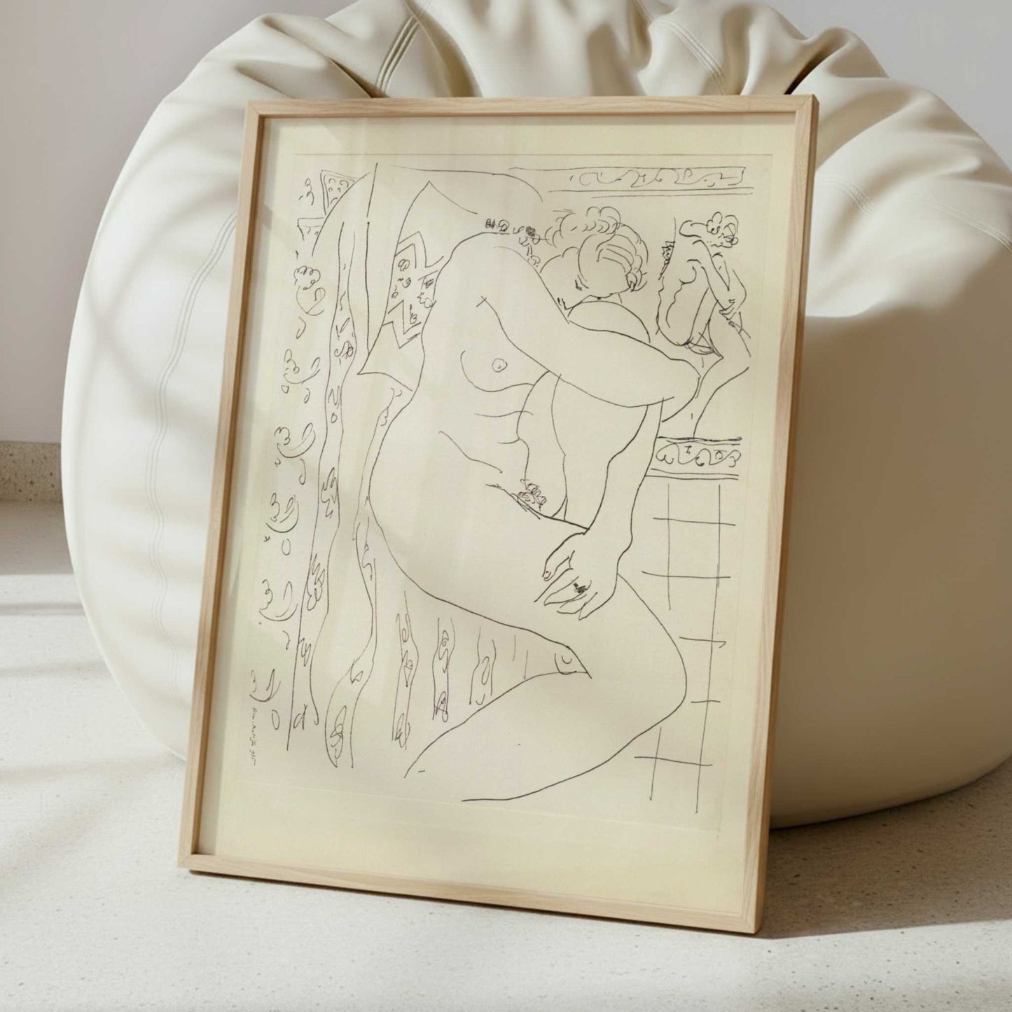 Nude Sketch (1935) by Henri Matisse – Art Print - Interior inspiration