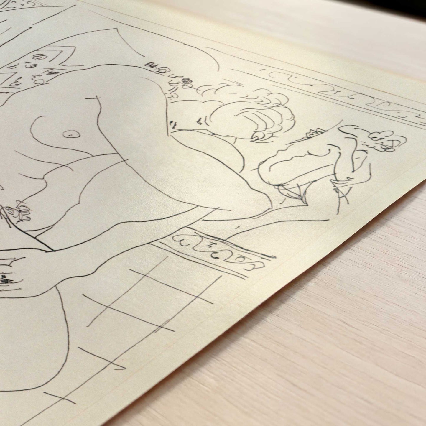Nude Sketch (1935) by Henri Matisse – Art Print - Close-up detail of the art print