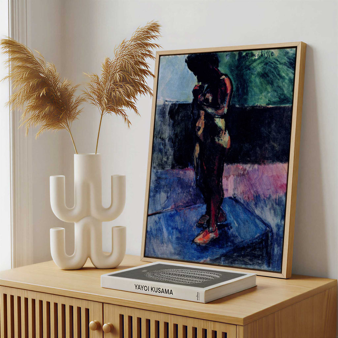 Framed Canvas - Framed canvas in a stylish interior setting