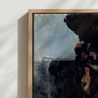Framed Canvas - Close-up detail and texture of the framed canvas