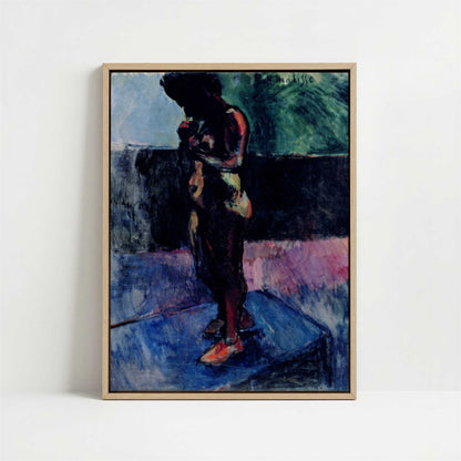 Framed Canvas - Framed canvas in oak color frame