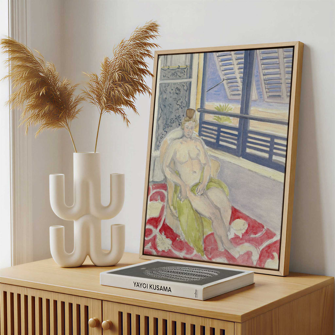 Framed Canvas - Framed canvas in a stylish interior setting