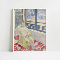 Nude with Spanish Comb (1919) by Henri Matisse – Art Print - Art print in white frame