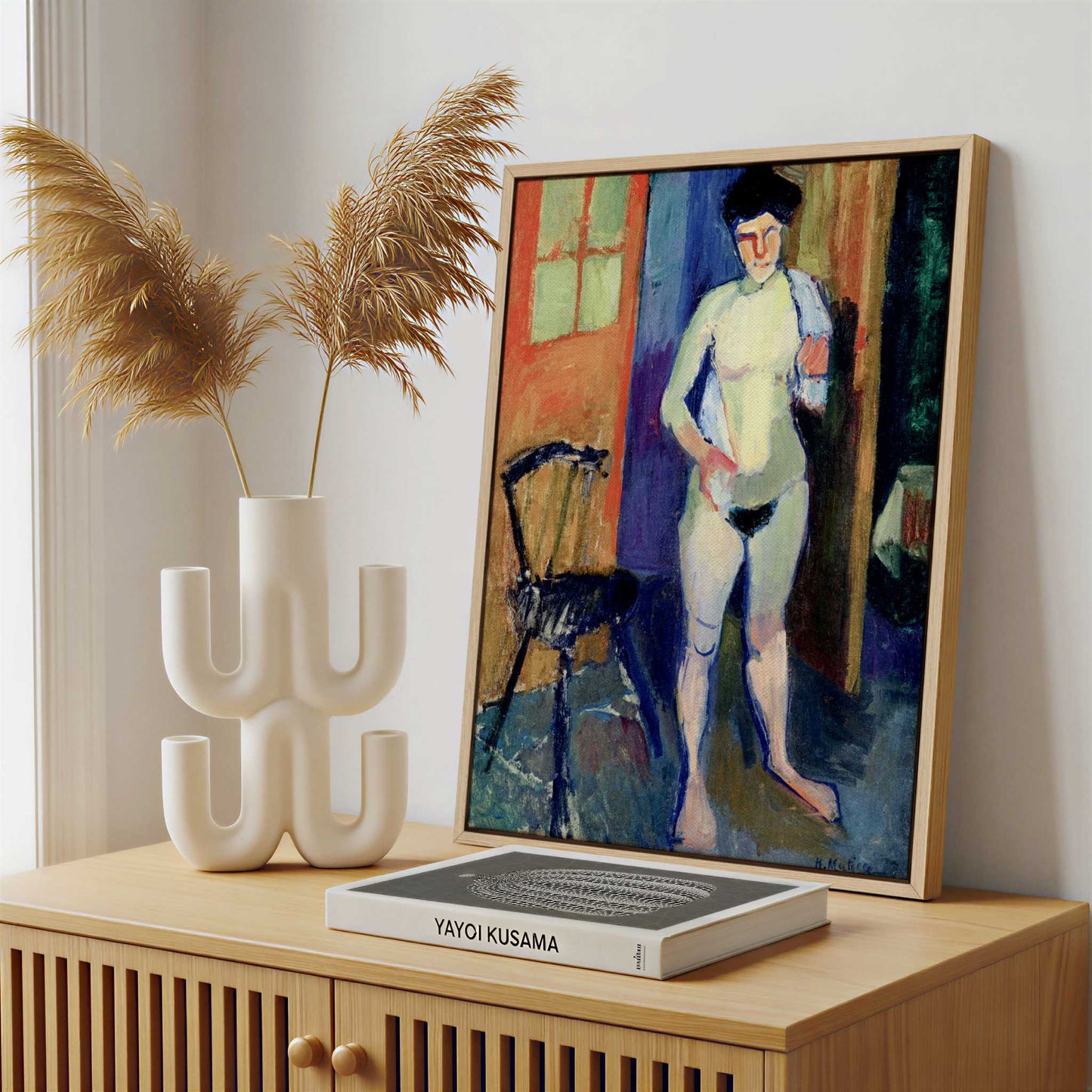 Framed Canvas - Framed canvas in a stylish interior setting