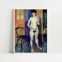 Nude with a White Towel (1902-3) by Henri Matisse – Art Print - Art print in white frame