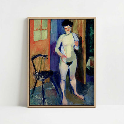 Framed Canvas - Framed canvas in oak color frame
