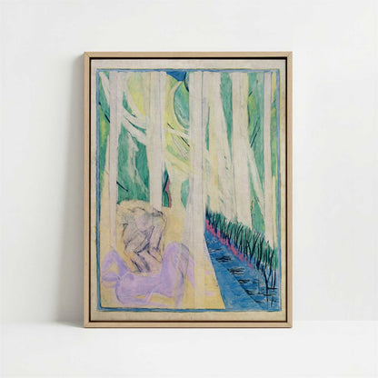 Framed Canvas - Framed canvas in oak color frame