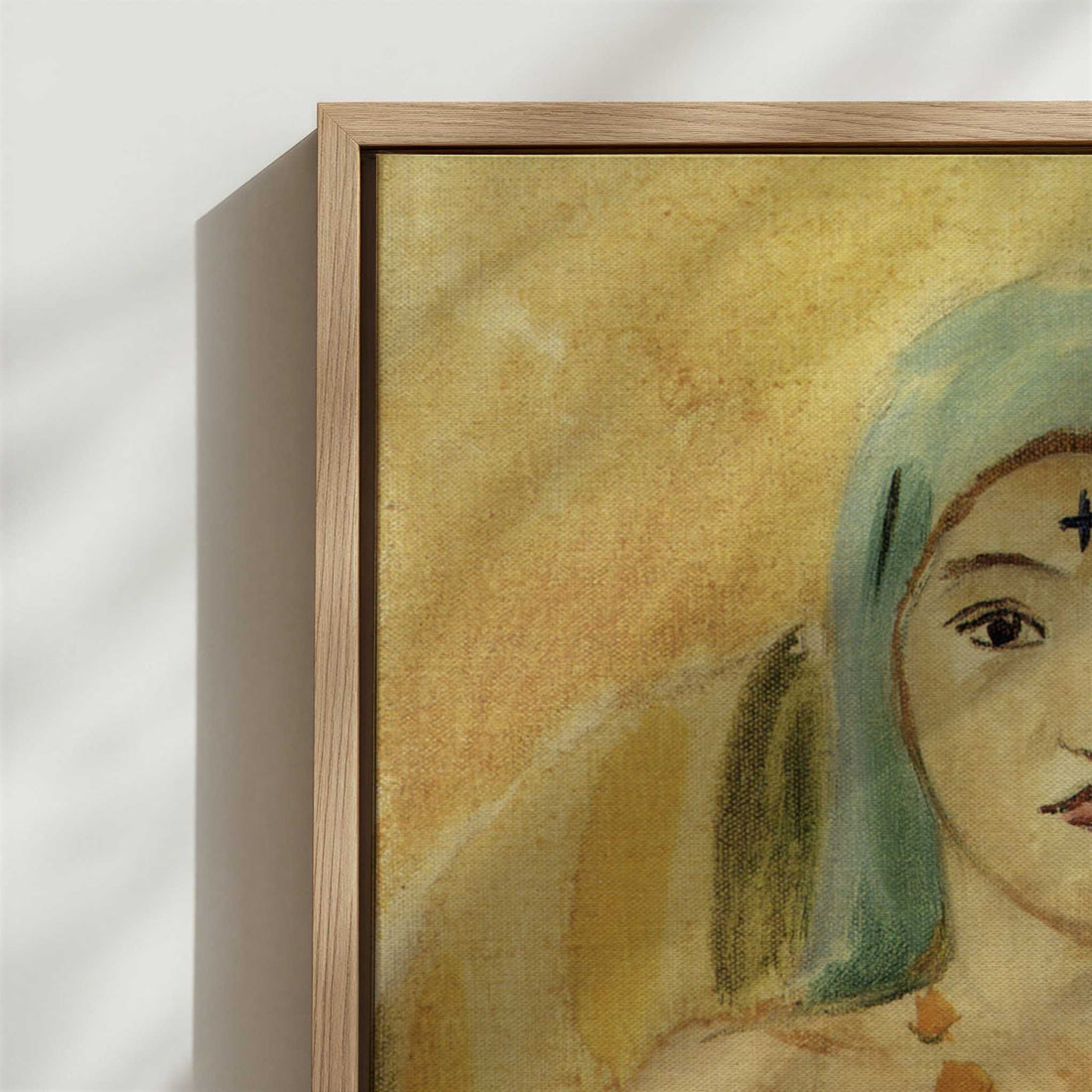 Framed Canvas - Close-up detail and texture of the framed canvas