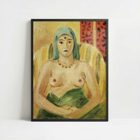 Odalisque, Half-length (1923) by Henri Matisse – Art Print - Art print in black frame
