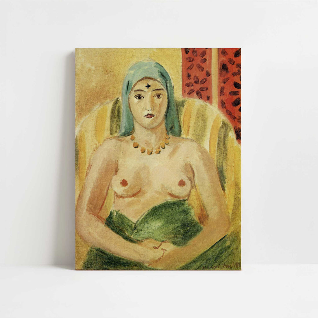 Odalisque, Half-length (1923) by Henri Matisse – Art Print - Unframed art print