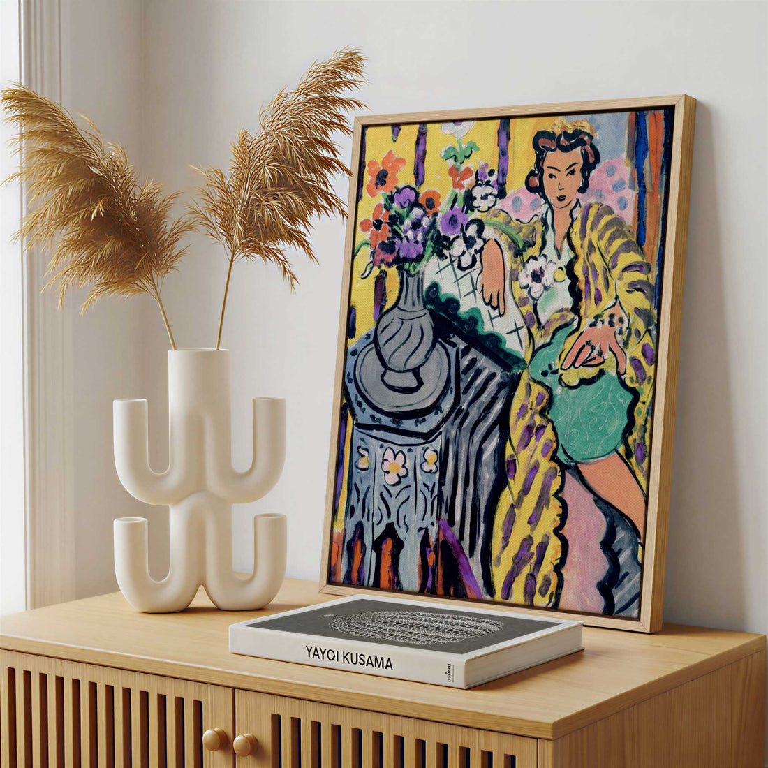 Framed Canvas - Framed canvas in a stylish interior setting