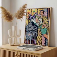 Framed Canvas - Framed canvas in a stylish interior setting