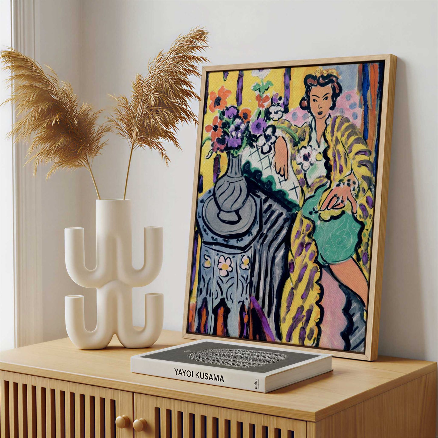 Framed Canvas - Framed canvas in a stylish interior setting